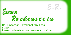 emma rockenstein business card